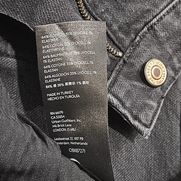 Free People We the Free Cuffed Slim Boyfriend Jean, Faded Black, 25 - Picture 12 of 12